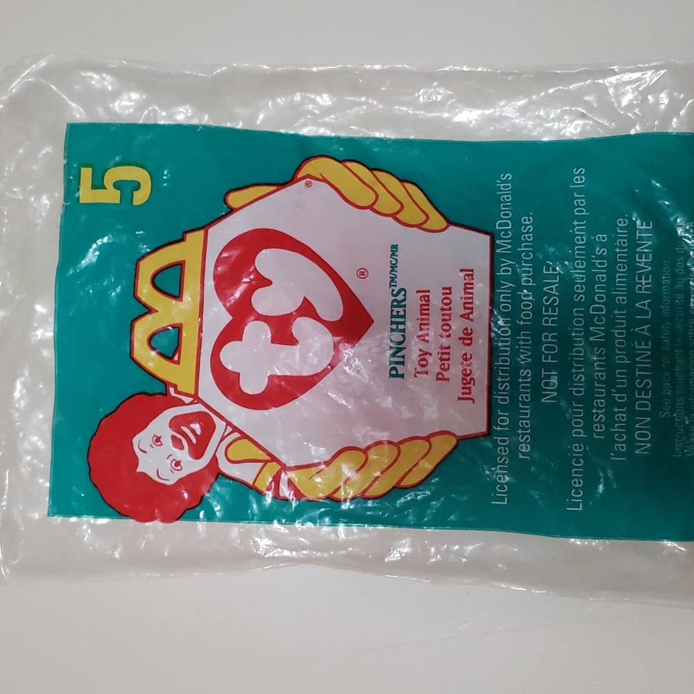 McDonald's ty teenie beanie Pinchers 1998 🚨